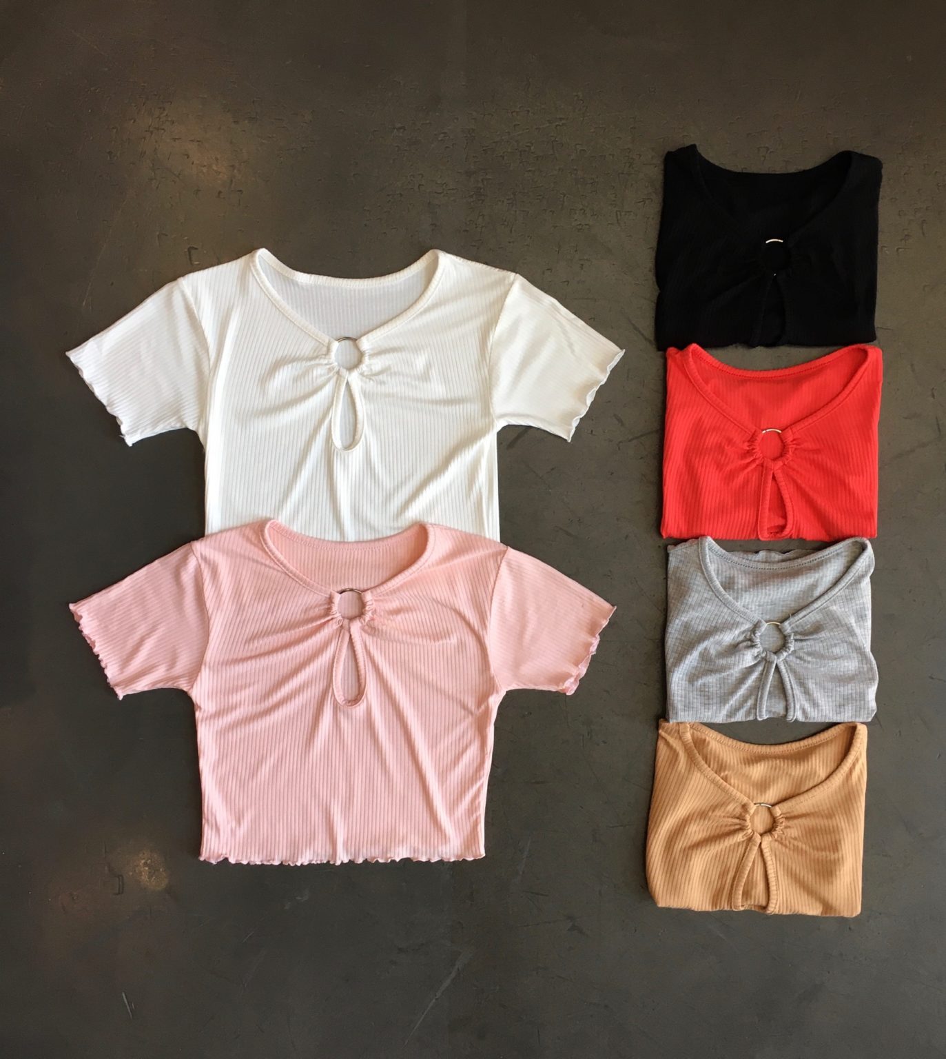 T405 - REMERA VASKIA RULOTE CON ARO ABERTURAS EN PETALO  MORLEY VISCOSA