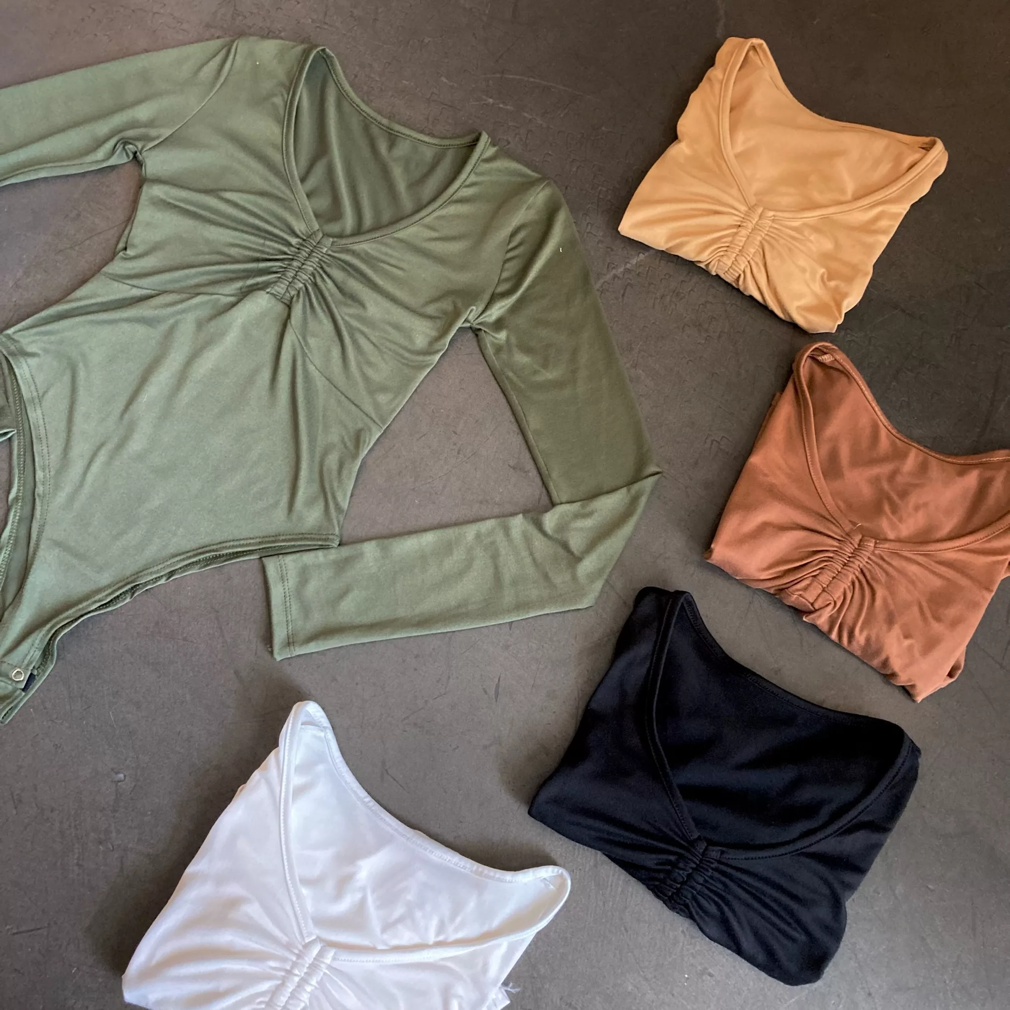 D039B - Body Chanel Con Frunce Mang.L Modal Gamuzado