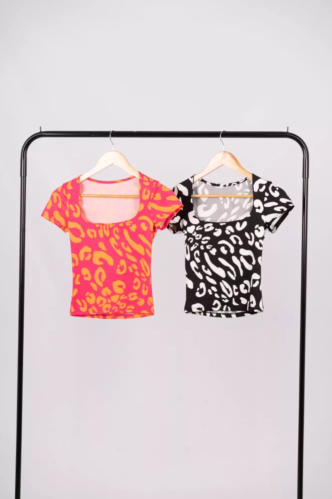 Alternative view of T603 - Top Rubi Escote Cuadrado Modal Soft Print