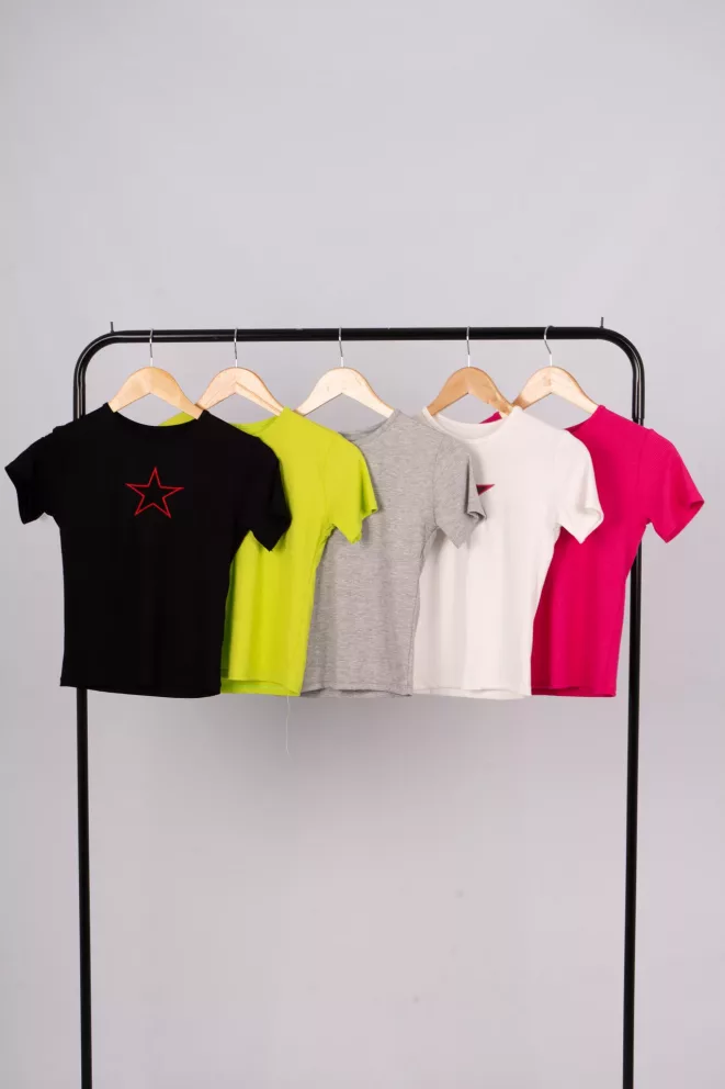 Alternative view of R176 - Remera Star Bordada Con Tul Delantero Morley Finito