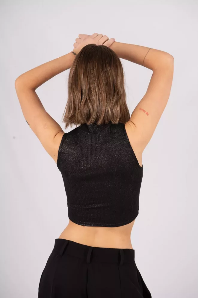 Alternative view of T544D - Top Buffy Cuello Alto Morley Foil