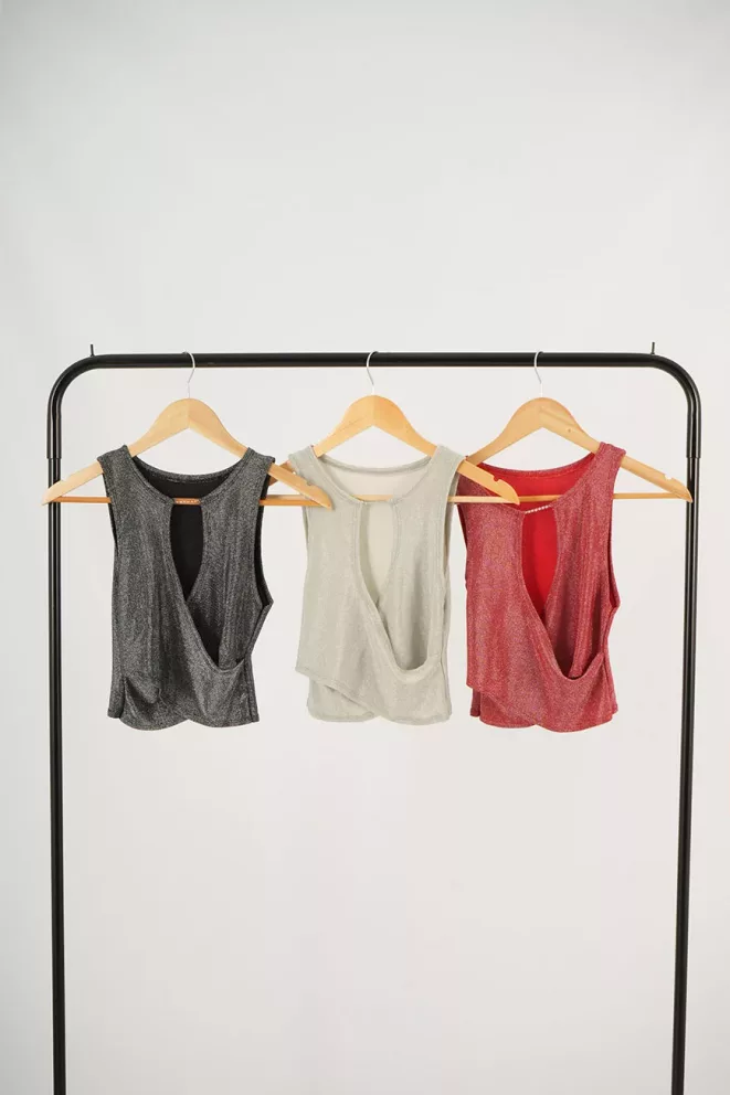 Alternative view of T543 - Top Merida Delantero Cruzado Con Strass Lurex