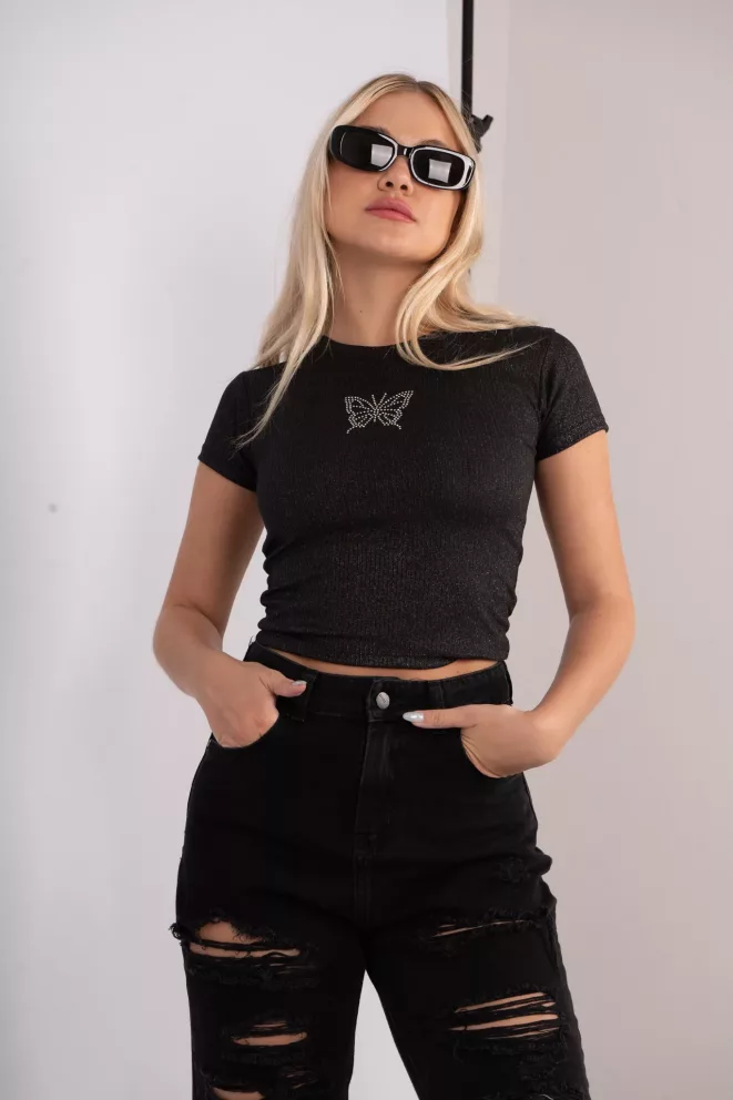 Alternative view of R065K - Remera New Fenix Mariposa Hot Fix Morley Foil