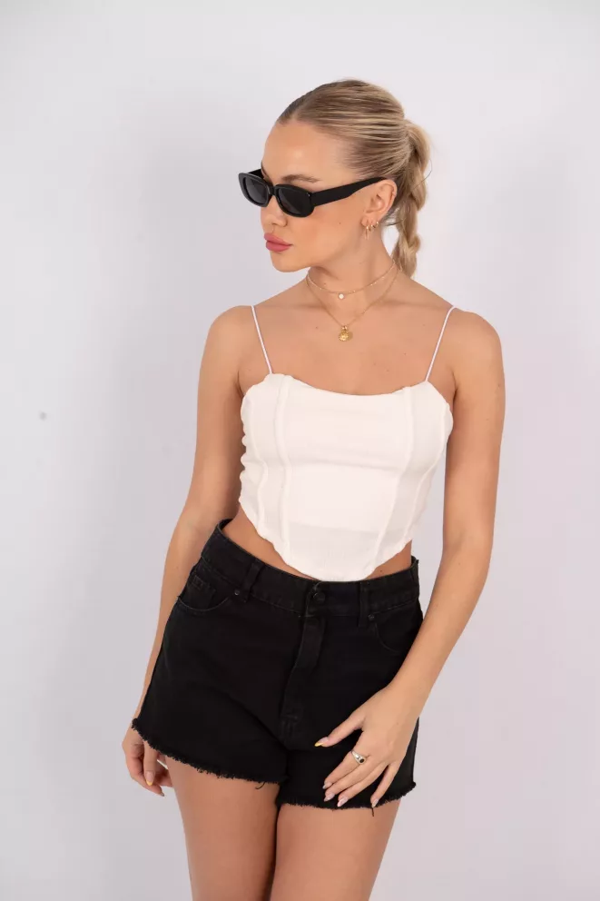 Alternative view of T636 - Top Elise Corset Morley Foil (Sin Ballena)