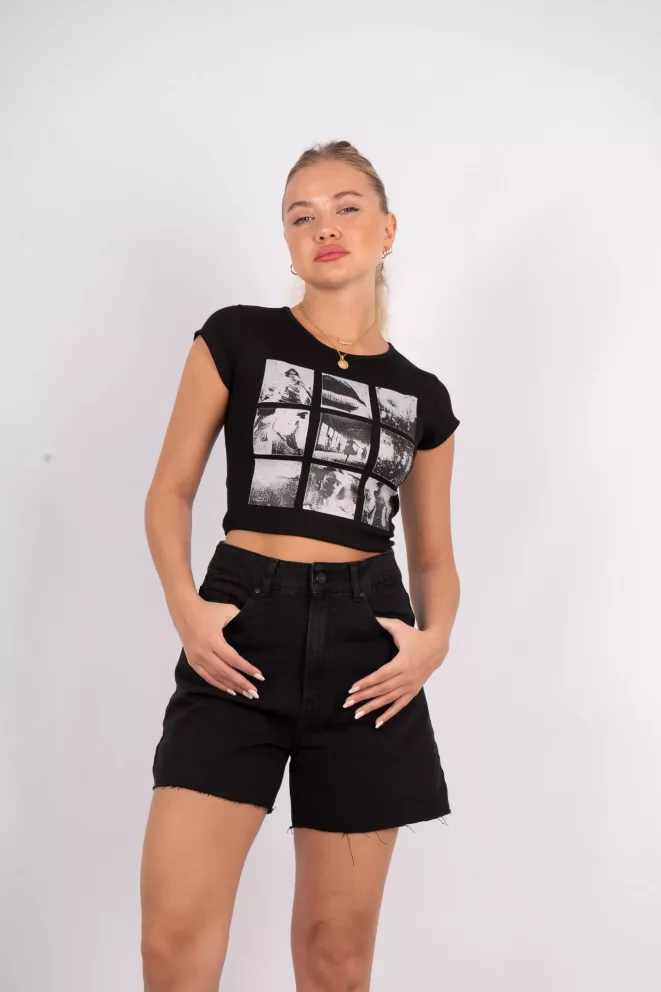 Alternative view of T653 - Remera Multipic Estampado Delantero  Morley Lycra