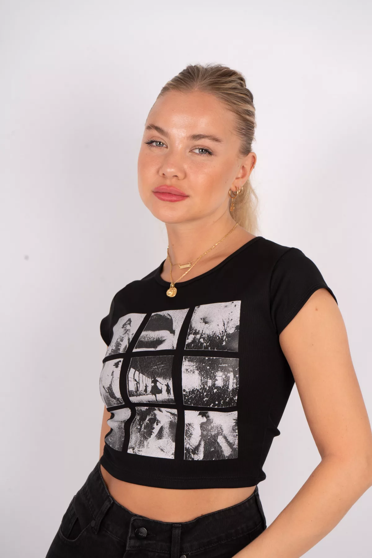 T653 - Remera Multipic Estampado Delantero  Morley Lycra