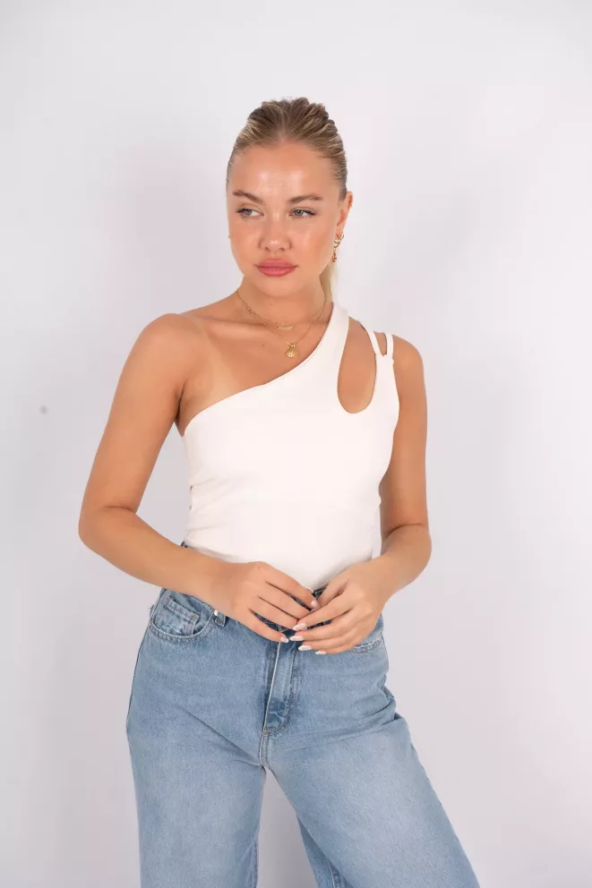 T650 - Top Nastya De Un Hombro Asimetrico Tricot