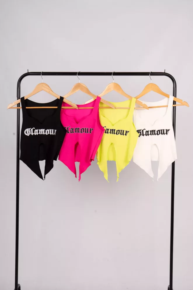 Alternative view of T652 - Top Glamour Con Picos Terminacion Rulote Morley Lycra