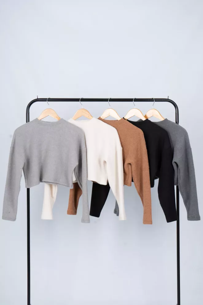 R158 - Media Polera Penny Oversize Lanilla Gruesa