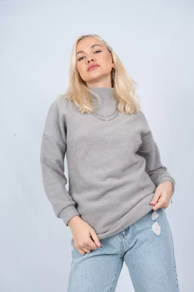 B040A - Poleron Mystic Largo Lanilla Gruesa