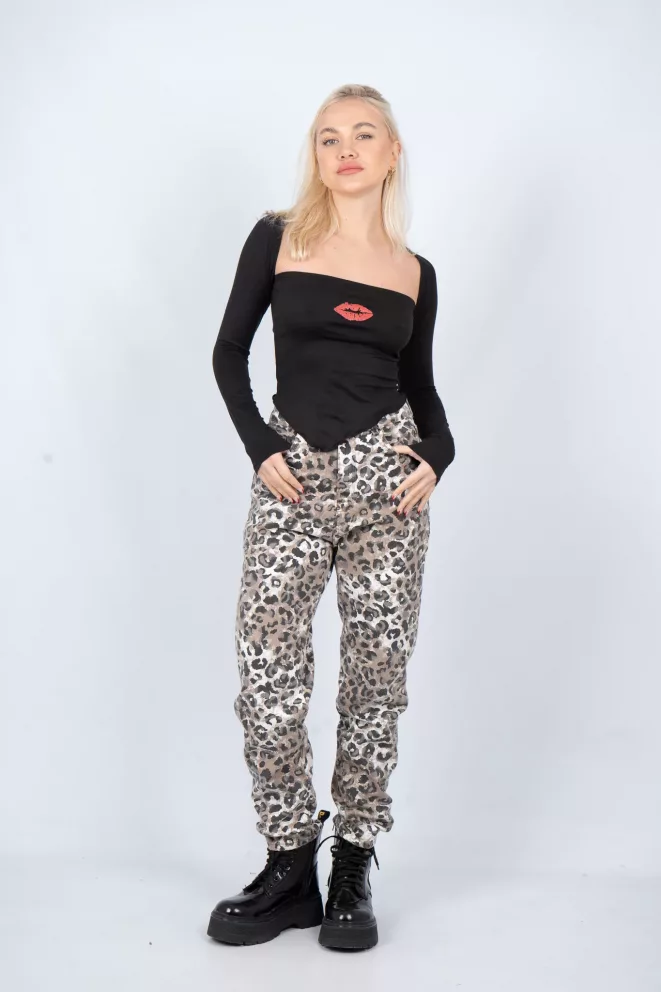 Alternative view of T726 - Camiseta Lips Estampado En Pico Modal Soft