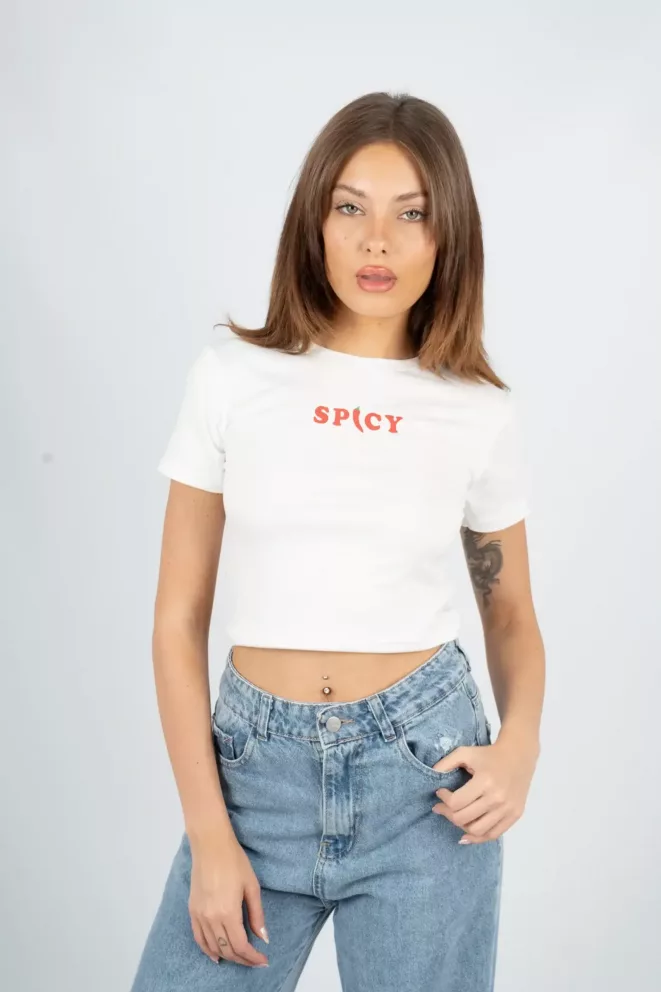 R155H - Remera Spicy Estampado Delantero Modal Soft