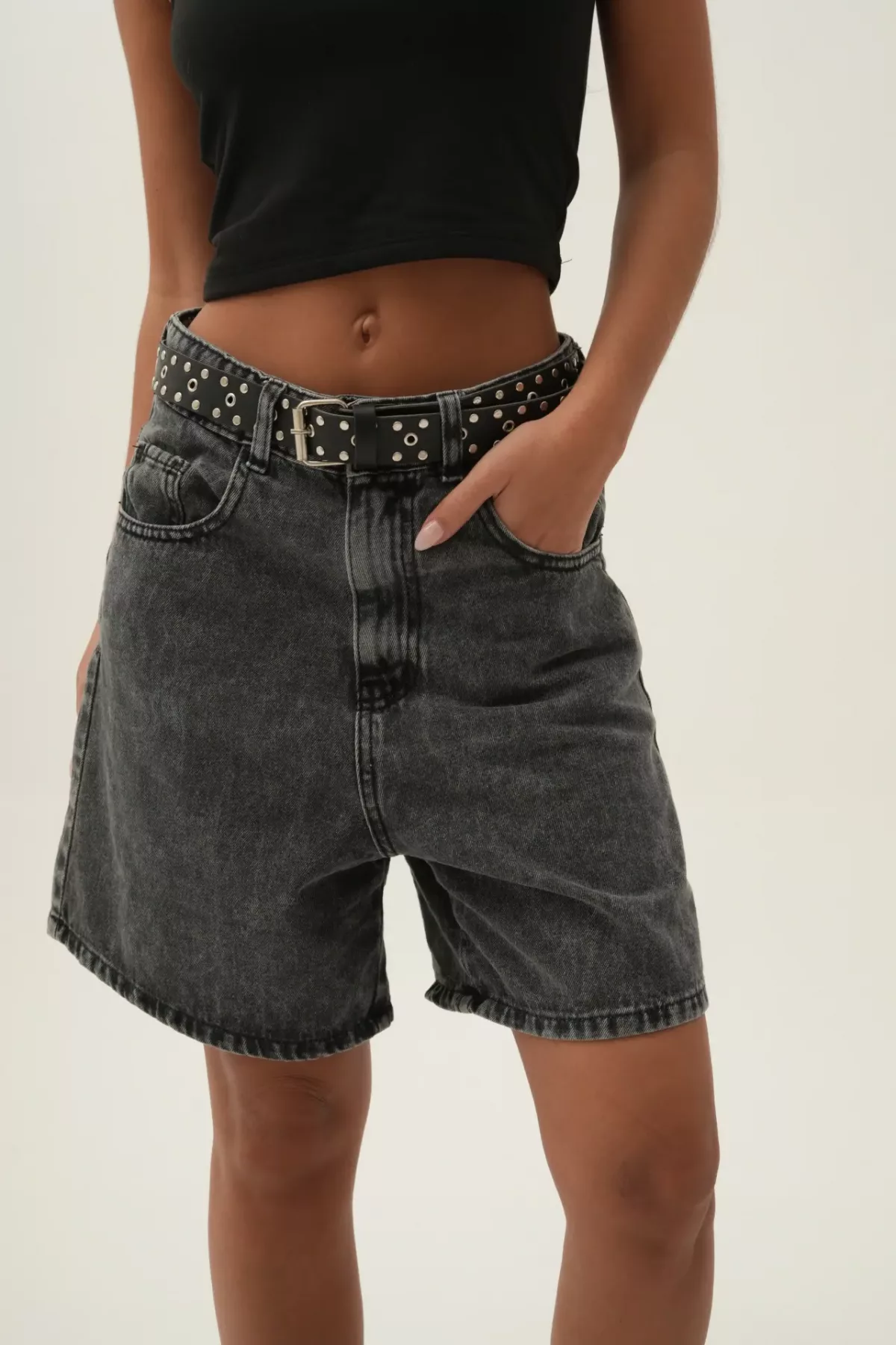 SD382 - Bermuda Denim Gris Rigido (Felicia)