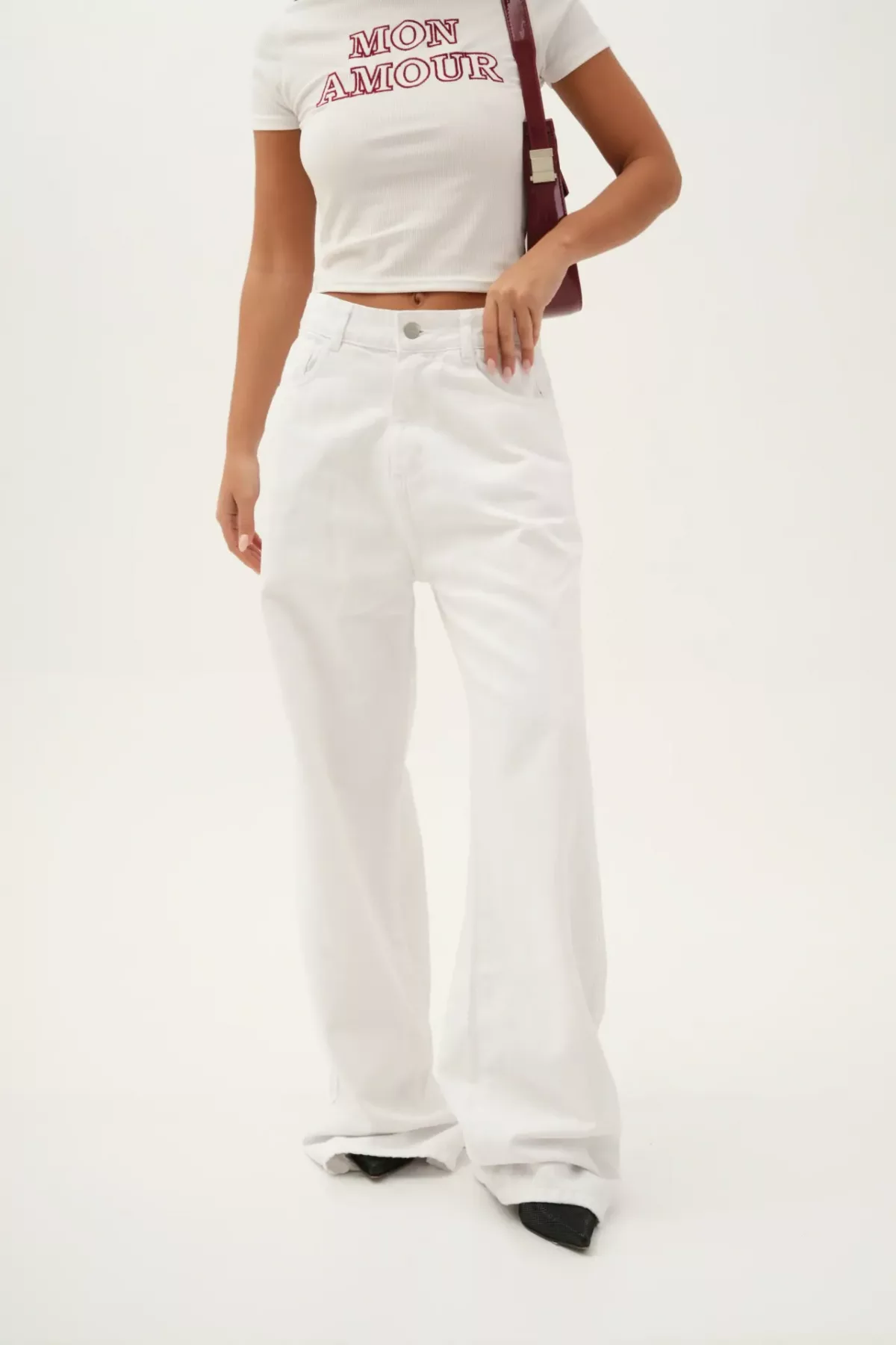 SD342 - Wide Leg Denim Blanco  Rígido (Sugar)