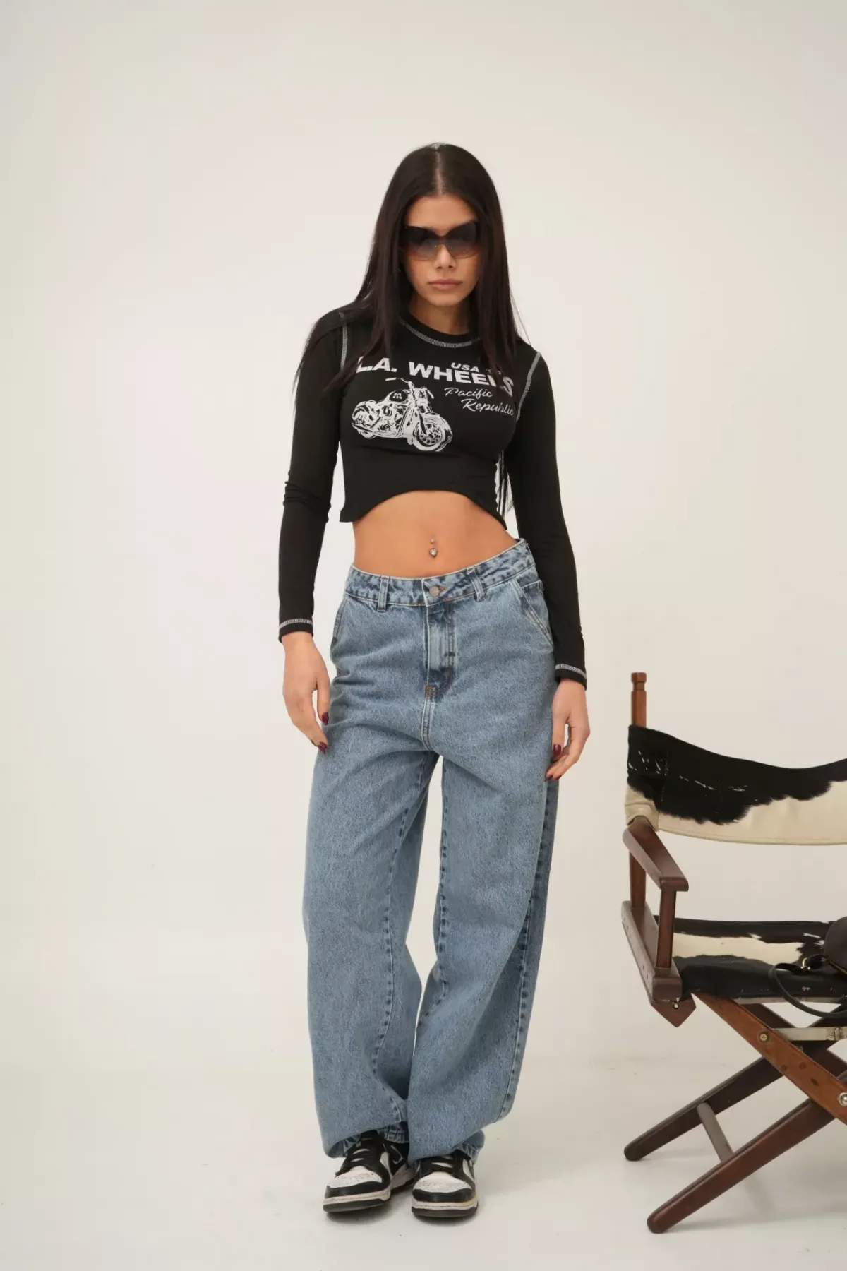 SD406 - Baggy Denim Celeste Rígido (Zion)