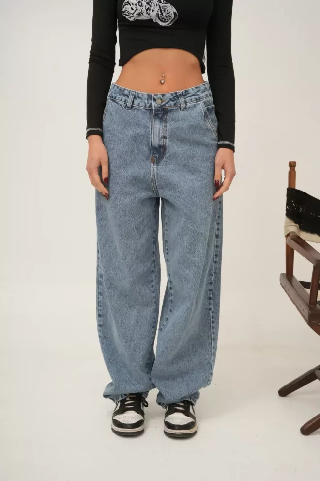 Alternative view of SD406 - Baggy Denim Celeste Rígido (Zion)