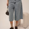 SD426 - Bermuda Baggy Denim Celeste Rígido (Tati) - Imagen 4