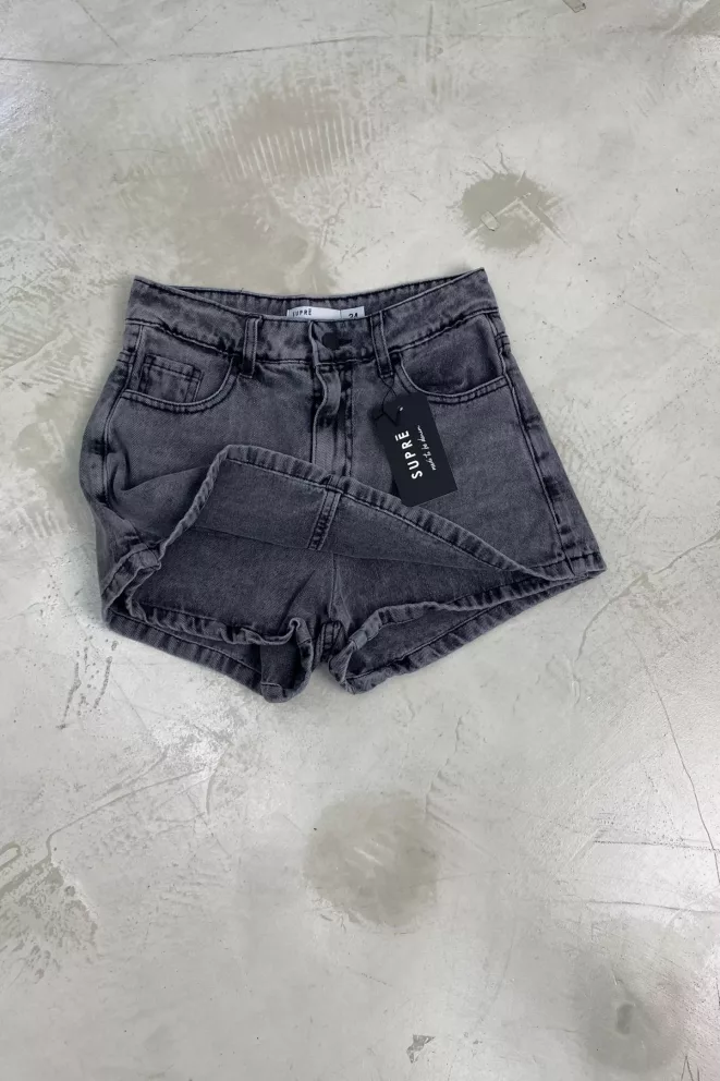 Alternative view of SD440 - Short Skort Denim Gris Rígido (Matilda)