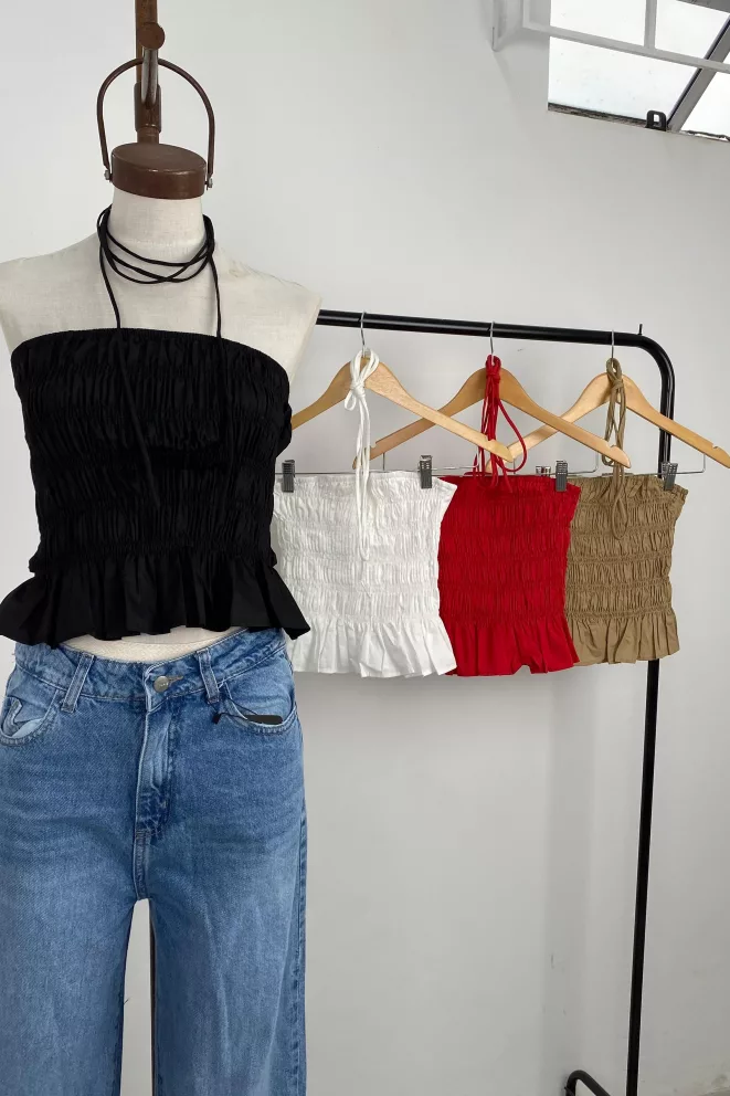 IMPS317 - Blusa Flossie Frunce Bretel