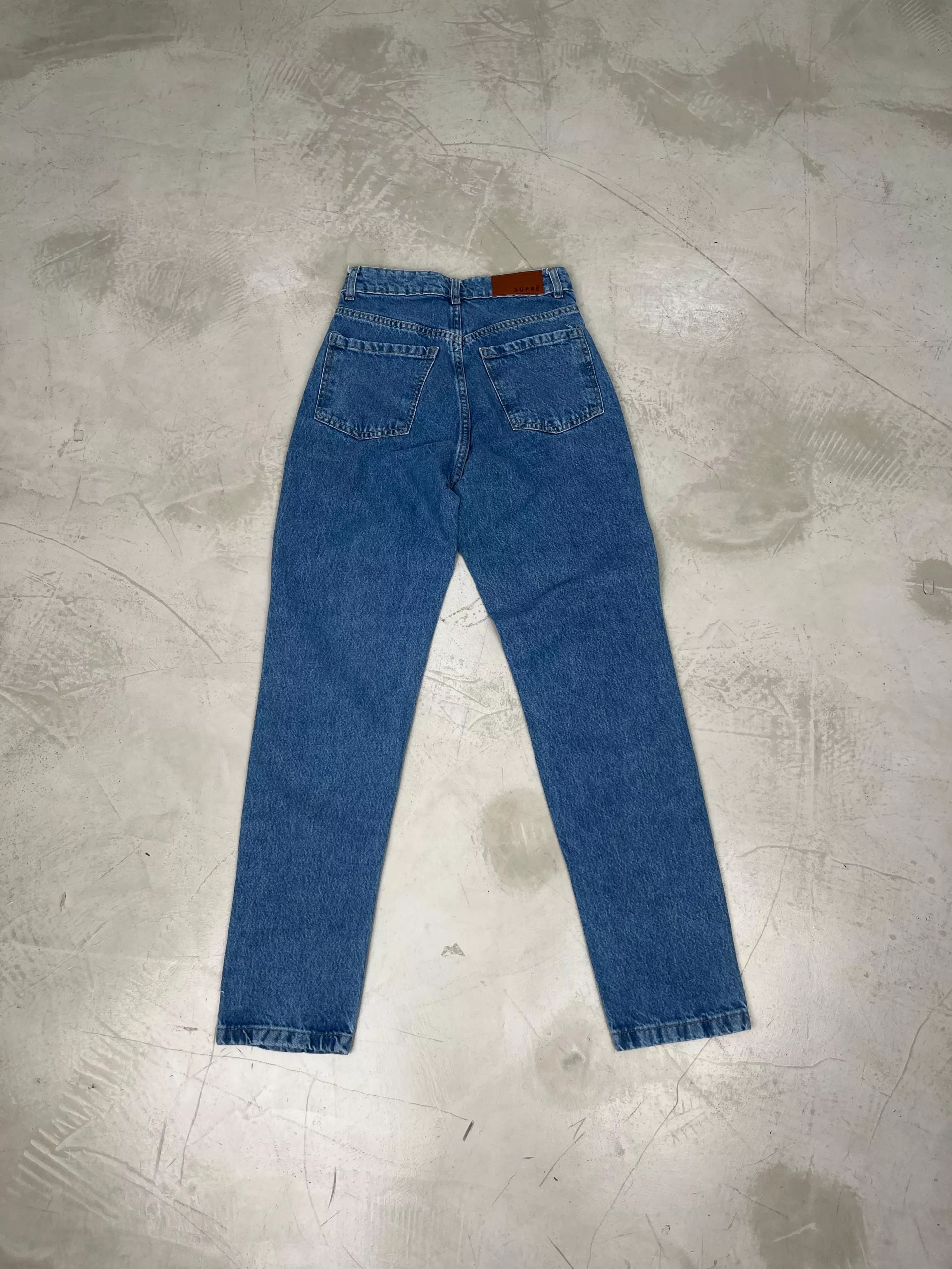 SD445 - Mom Denim Azul con Rotura Rigido (Iberia) - Imagen 3