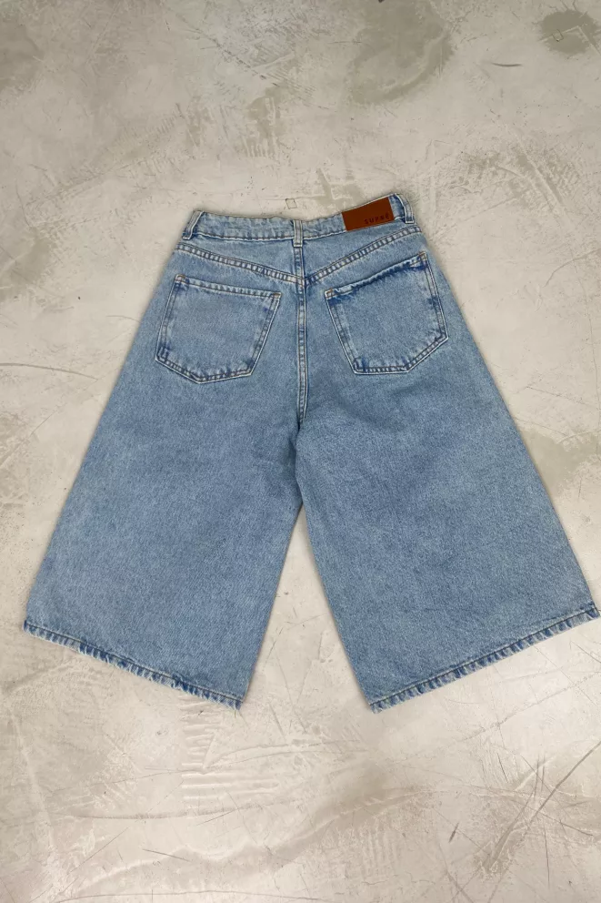 Alternative view of SD447 - Bermuda Baggy Denim Celeste Oxido Rígido (Alondra)