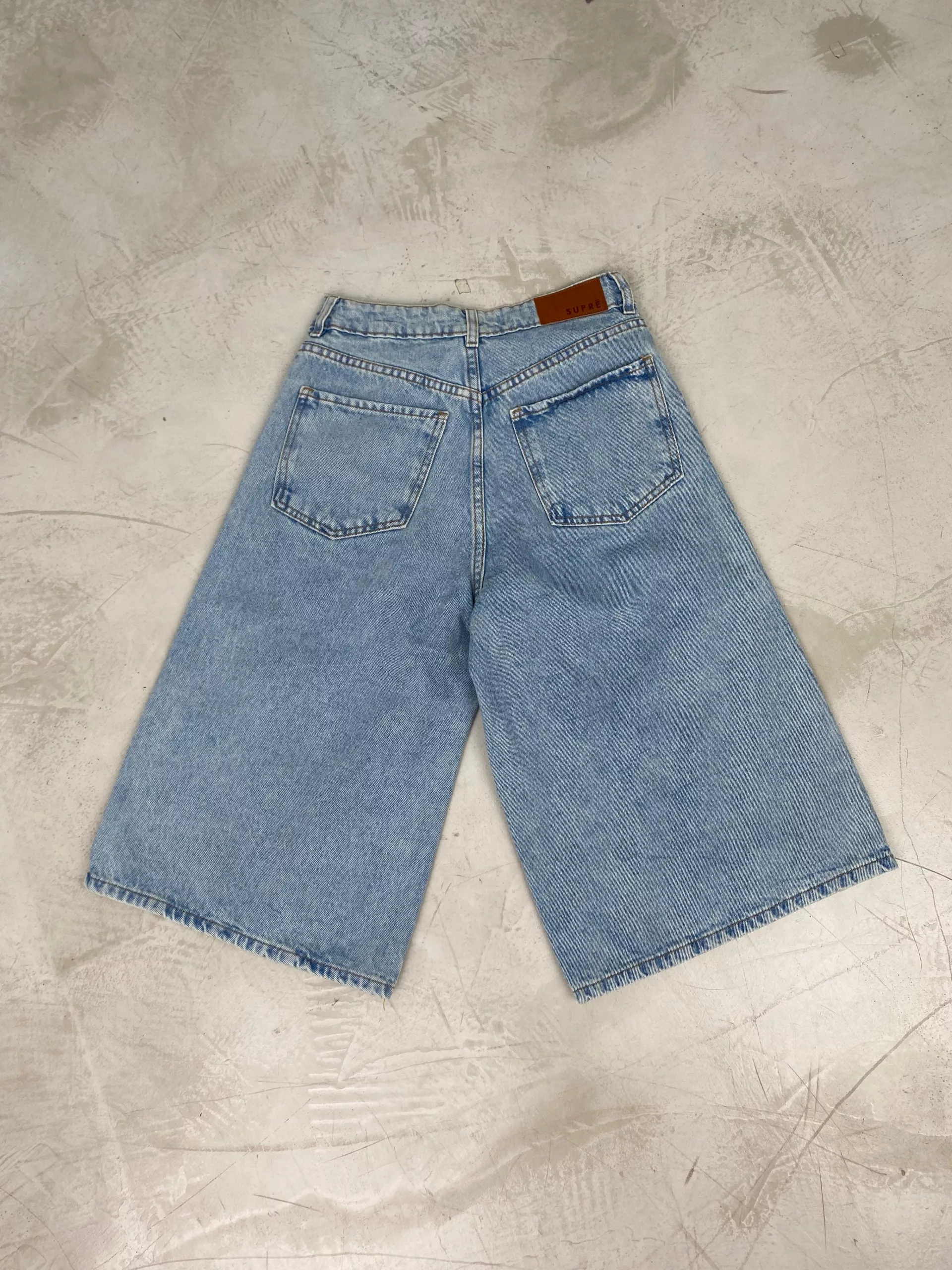 SD447 - Bermuda Baggy Denim Celeste Oxido Rígido (Alondra) - Imagen 2