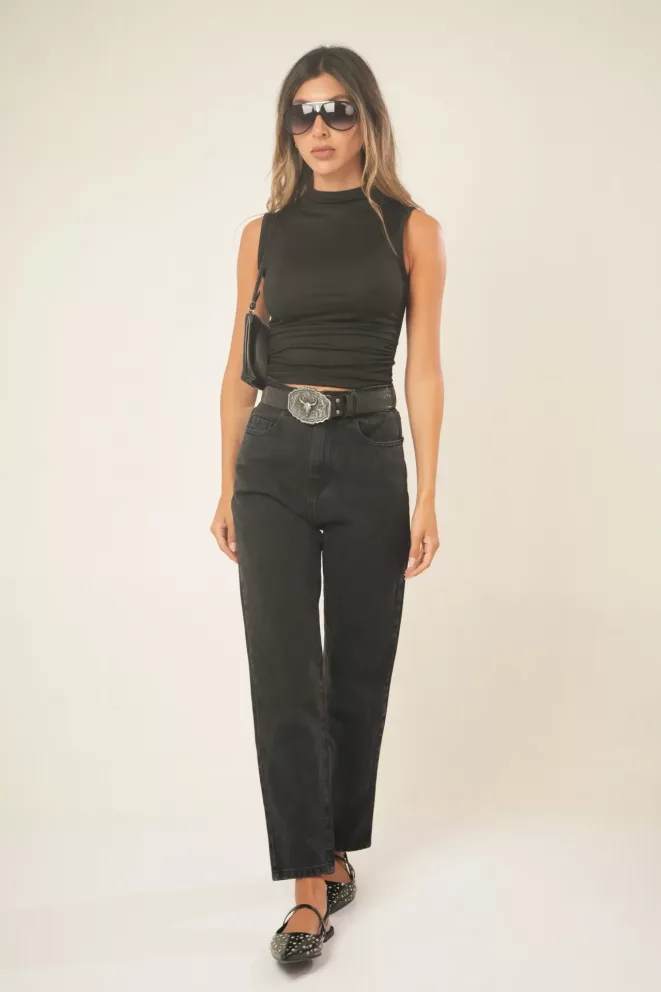 Alternative view of SD450 - Mom Denim Negro Rigido (Delhi)