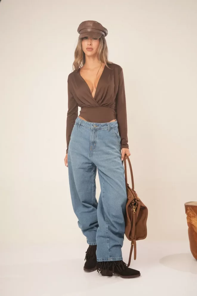 SD442 - Baggy Denim Azul Rígido (Kami)