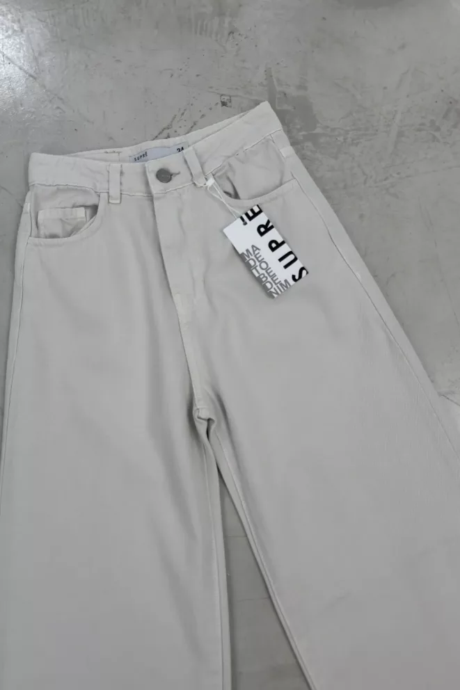 Alternative view of SD455 - Wide Leg Denim Ivory Soft Rígido (Ice Vanilla)