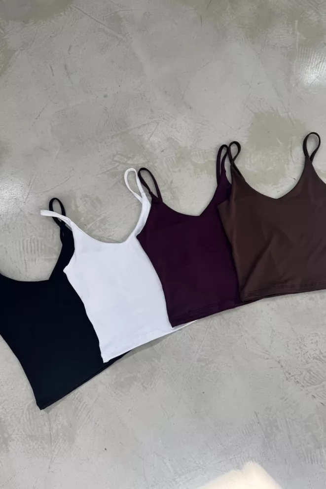 Alternative view of T829 - Top Kaia Basico Tirita Doble Microfibra