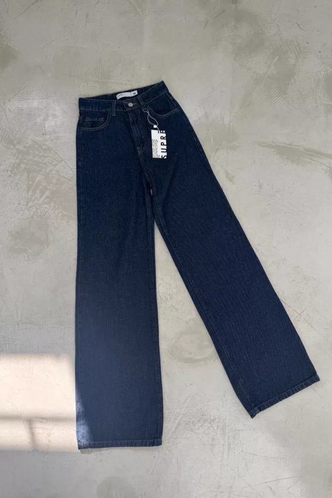 SD458 - Wide Leg Denim Azul Rígido (Noctis)