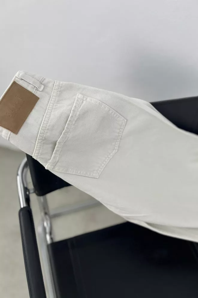 Alternative view of SD460 - Wide Leg Denim Off White Rígido (Perla)