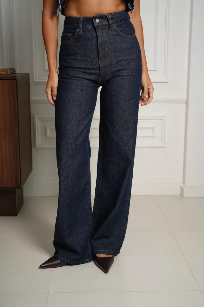 Alternative view of SD458 - Wide Leg Denim Azul Rígido (Noctis)