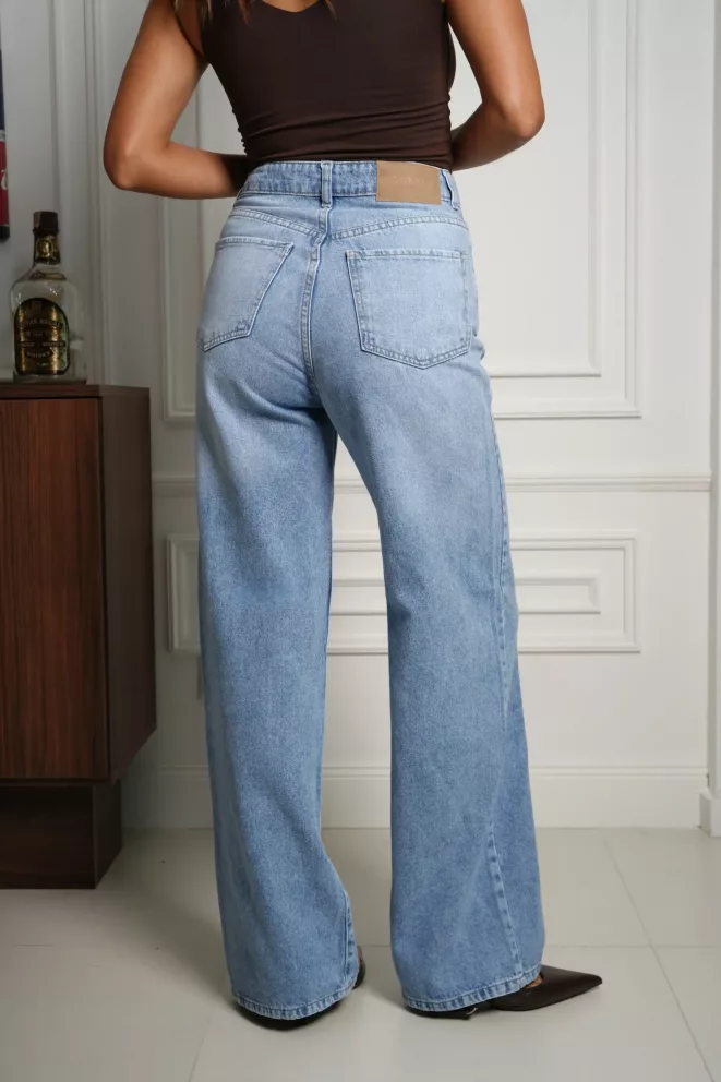 Alternative view of SD463 - Wide Leg Denim Celeste Rígido (Solira)