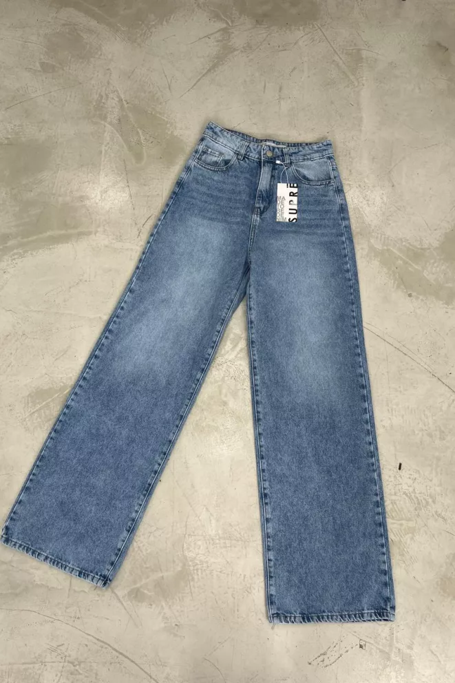 Alternative view of SD463 - Wide Leg Denim Celeste Rígido (Solira)