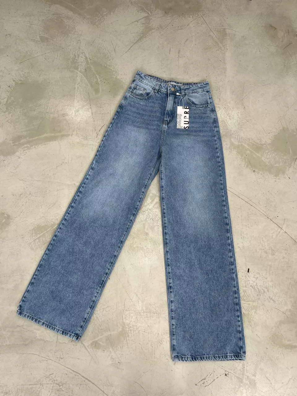 SD463 - Wide Leg Denim Celeste Rígido (Solira) - Imagen 2