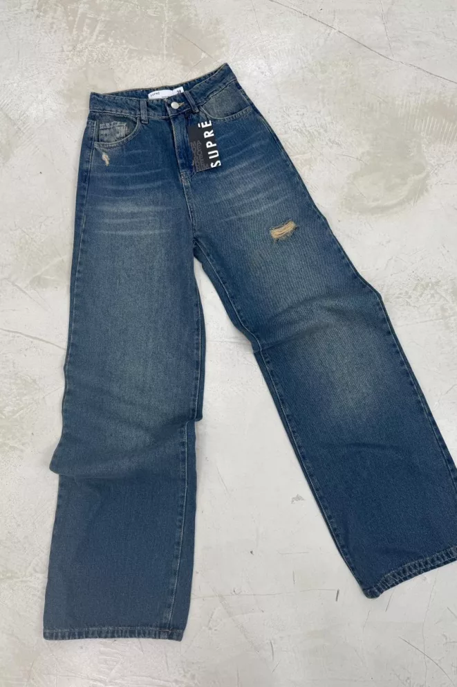 SD466  - Wide Leg Oxido Con Roturas (Orvyn)