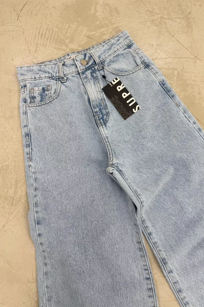 Alternative view of SD469 - Wide Leg Denim Celeste Rígido (Resly)