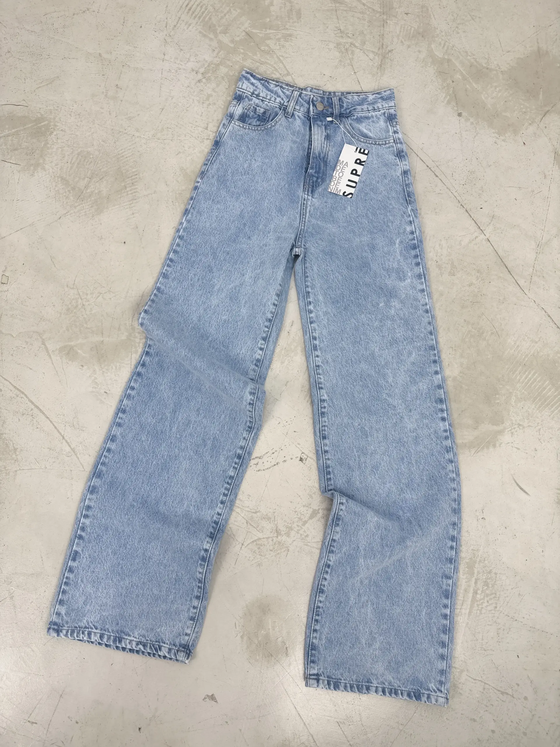 SD471 - Wide Leg Denim Celeste Rígido (Rivora)