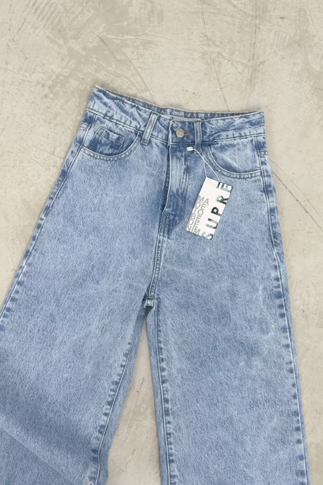 Alternative view of SD471 - Wide Leg Denim Celeste Rígido (Rivora)