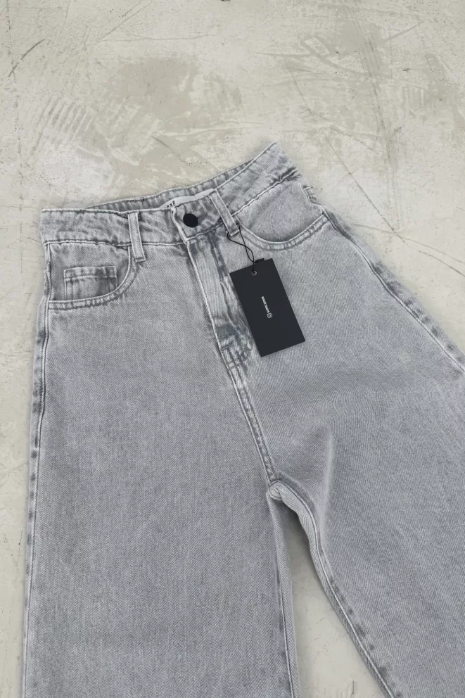 Alternative view of SD472 - Wide Leg Denim Rigido Gris Claro (Donatella)