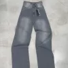 SD475 - Wide Leg Denim Rigido Gris Localizado (Virel)