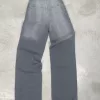 SD475 - Wide Leg Denim Rigido Gris Localizado (Virel) - Imagen 3