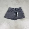 SD449 - Mini Skort Tiro Bajo Denim Gris Rígido (Audrey) - Imagen 3