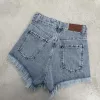 SD476 - Short Denim Celeste Rígido Tachitas (Petal) - Imagen 3