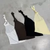 T861 - Top Elvin Cuello Halter Lazo Acalanado - Imagen 2