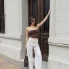 SD470 - Wide Leg Denim Off White Rígido Con Tachas (Leonie) - Imagen 2