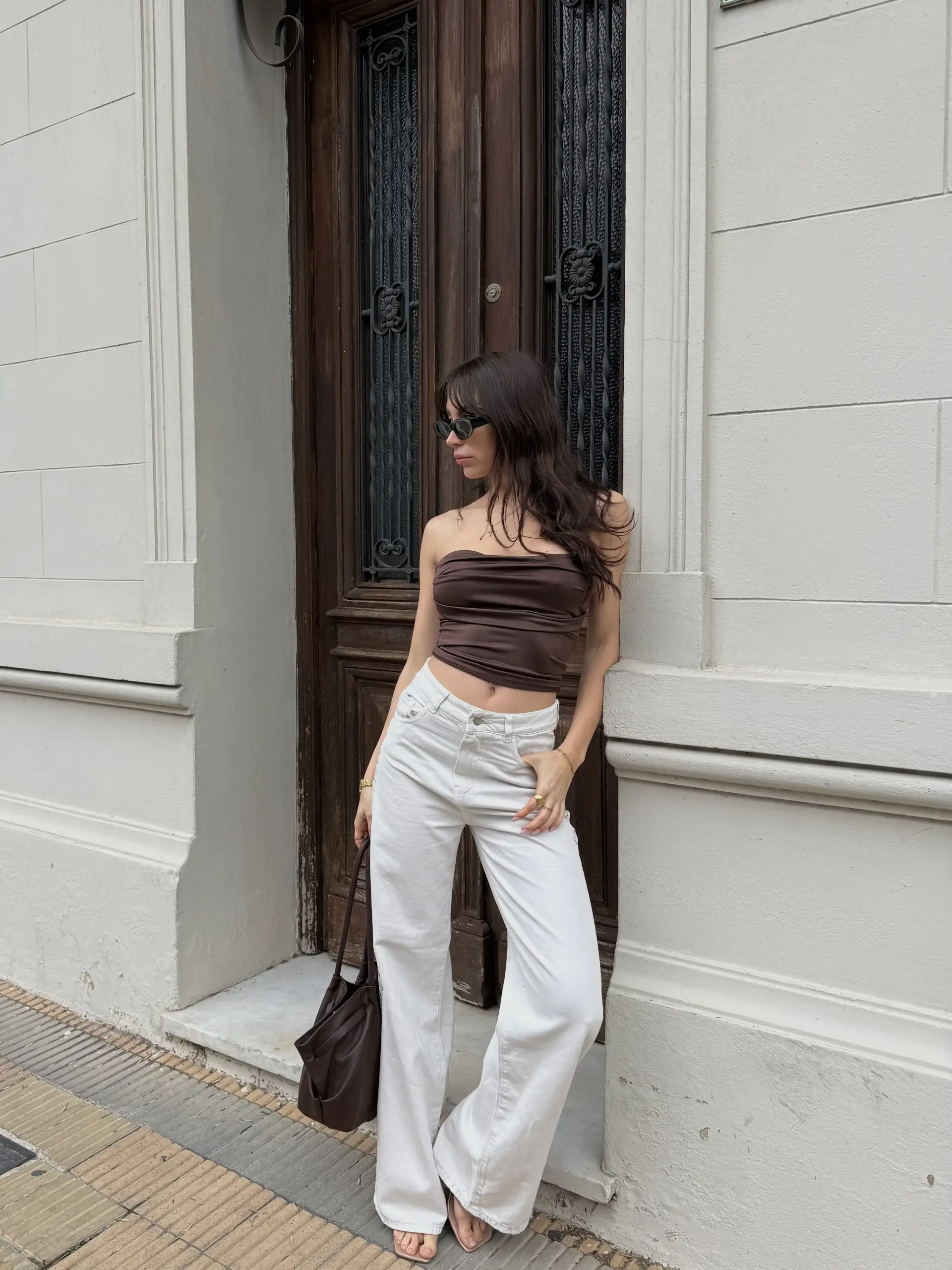 T838 - Strapless Avenna Escote Corazon Drapeado Microfibra