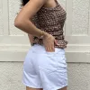 SD377 - Bermuda Denim Blanco Rígido con Roturas (Maena) - Imagen 2