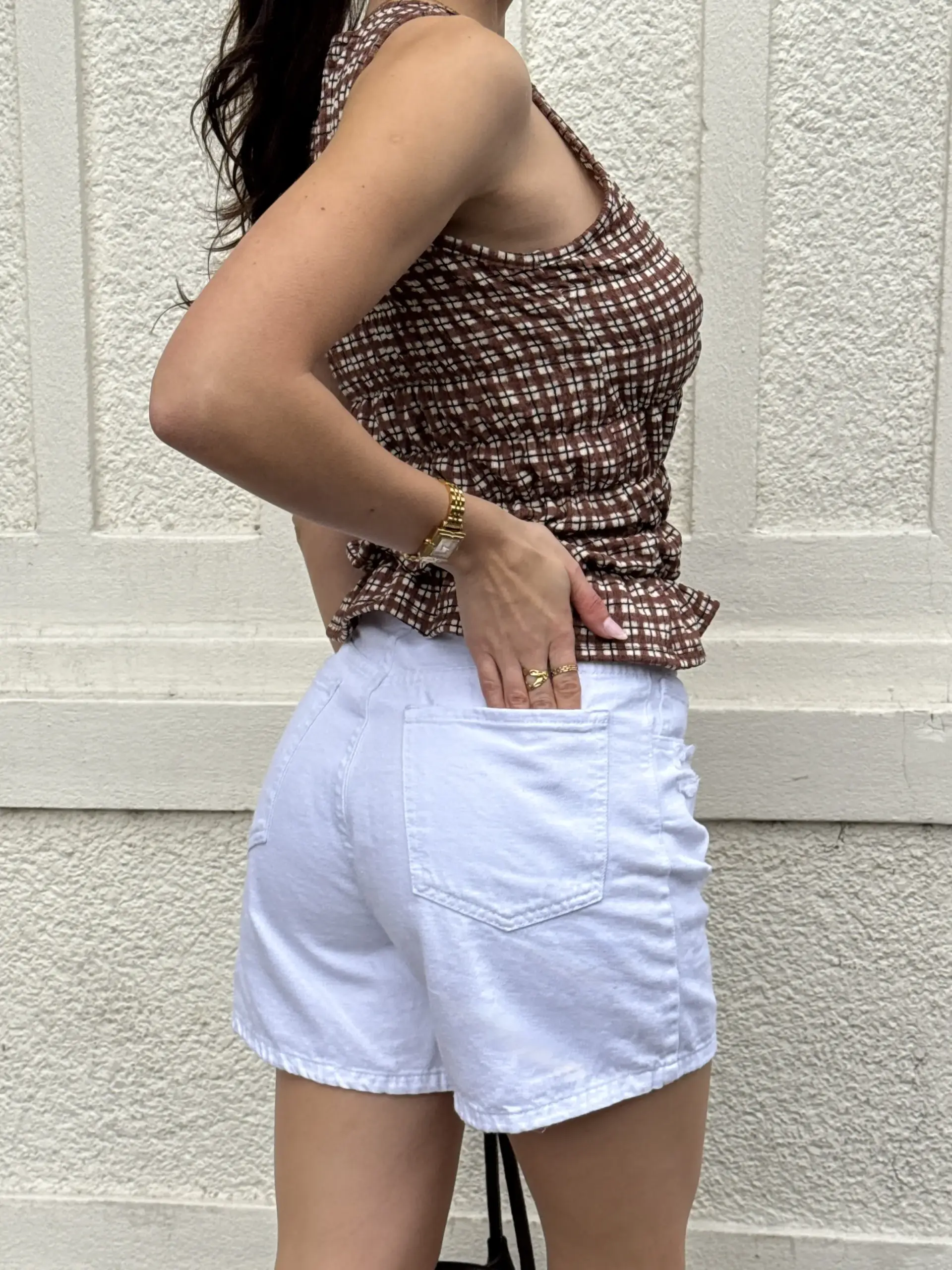 SD377 - Bermuda Denim Blanco Rígido con Roturas (Maena) - Imagen 2